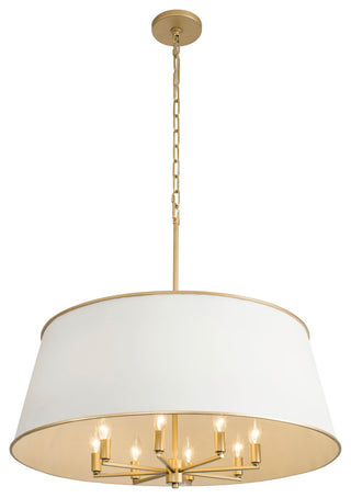 Coco 8-Lt  Pendant - Matte White/French Gold