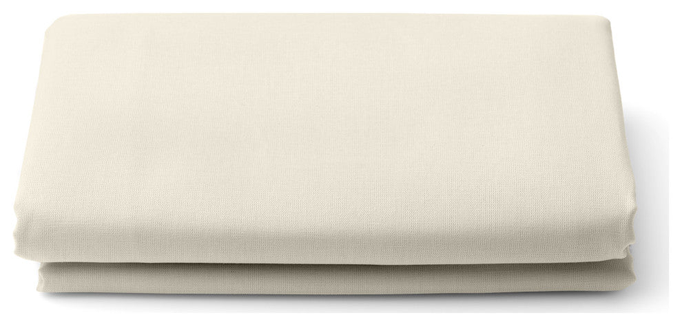 Organic Cotton Flat Sheet, Ivory, Twin, 74"x105"