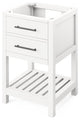 Wavecrest Contemporary White 24" Vanity, Boulder Cultured Marble Vanity Top