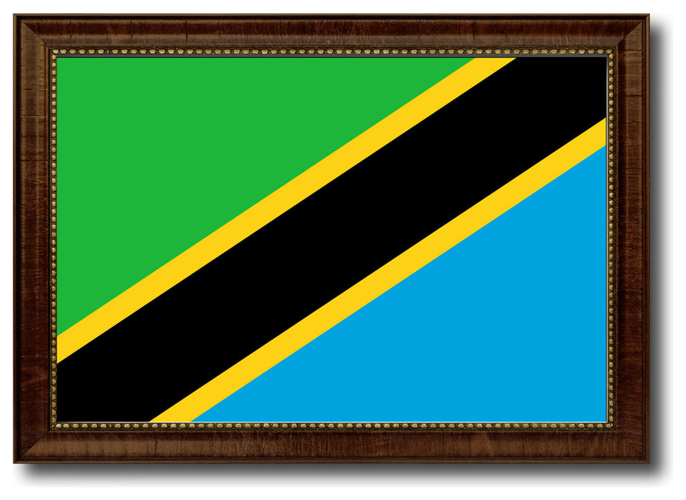 Tanzania Country Flag Canvas Print, 27"x39"