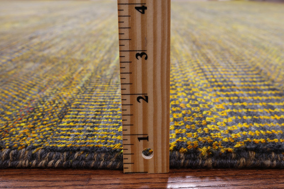 12' 0" X 15' 0" Wool and Silk Super Savannah Gabbeh Hand-Knotted Rug Q8991
