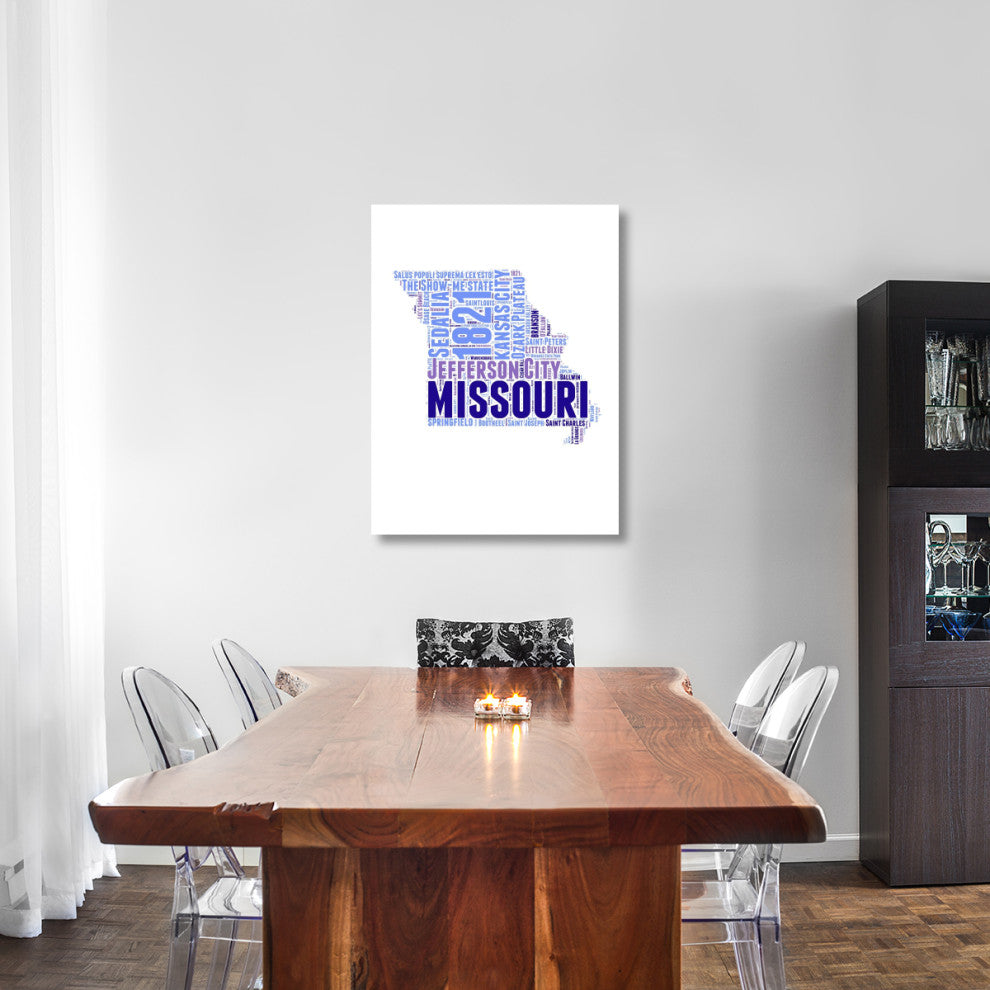 "Missouri Word Cloud Map" Fine Art Print