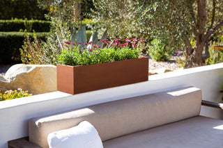 Metallic Series Corten Steel Window Box Planter, 36"