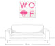 Designs Direct Creative Group Woof Distressed Pink 30x30 Canvas Wall Art