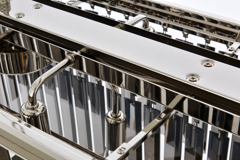 Elegant Lighting 1232D50-SS/RC Sydney 12 Light 50"W Crystal - Matte Black