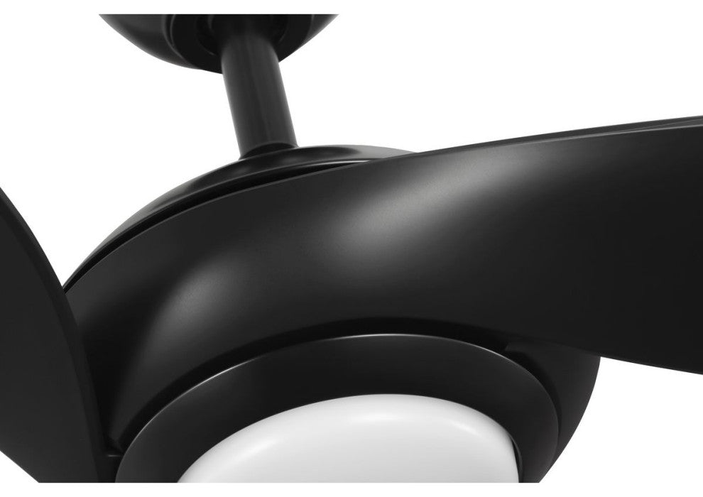 Conte Collection 52" 3-Blade Ceiling Fan, Matte Black
