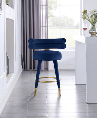 Fitzroy Velvet Upholstered Counter Height Stool (Set of 2)