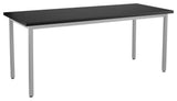 NPS Steel Fixed Height Science Lab Table, 30 X 72 X 30, Phenolic Top, Grey