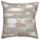 Gray Brushstroke Pattern 18x18 Indoor/Outdoor Pillow