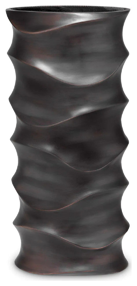 Modern Metallic Vase, Eichholtz Rapho, Black