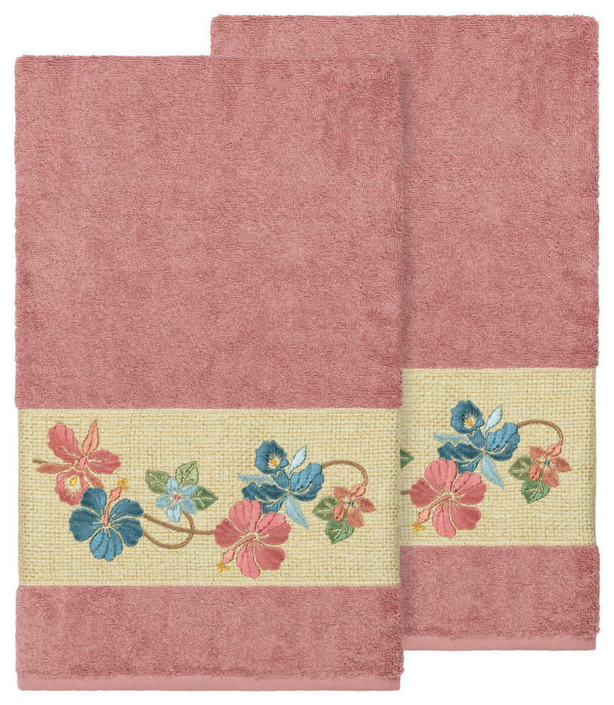 Caroline 2 Piece Embellished Bath Towel Set