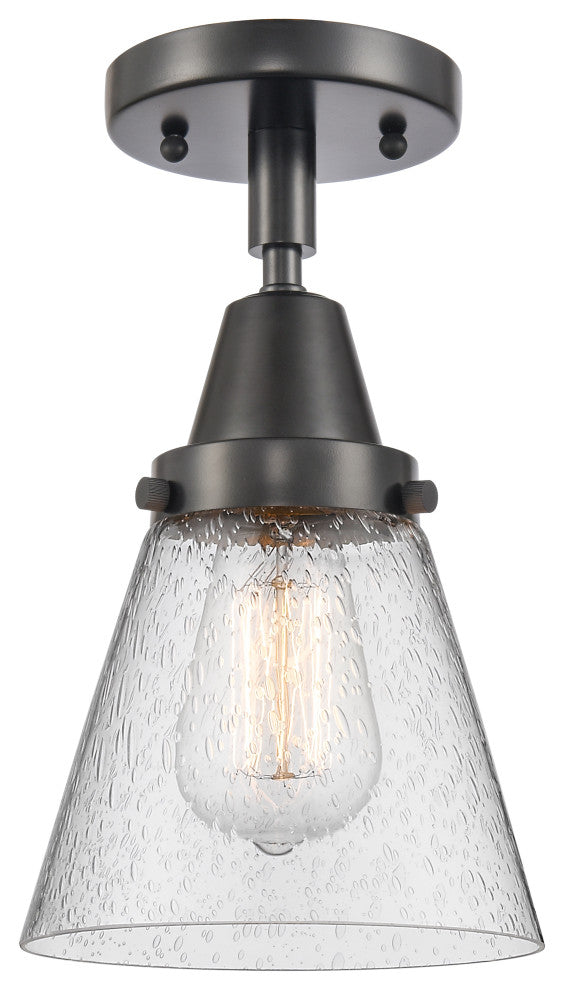 INNOVATIONS LIGHTING 447-1C-BK-G64-LED Small Cone Flush Mount