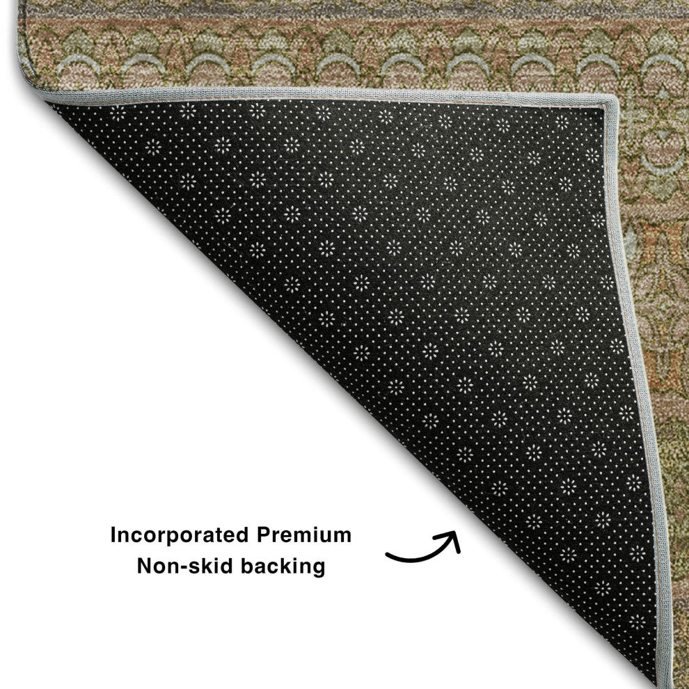 Premium Machine Washable Mayfield AMF527 Khaki 5' x 7'6" Rug