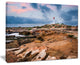 "Remote Lighthouse on the Rocks" Wall Art Canvas Print20"x12"