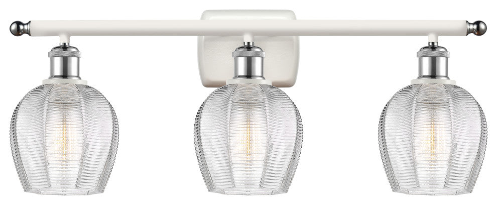 Innovations 516-3W-WPC-G462-6-LED 3 Light Vanity Light, White, Polished Chrome