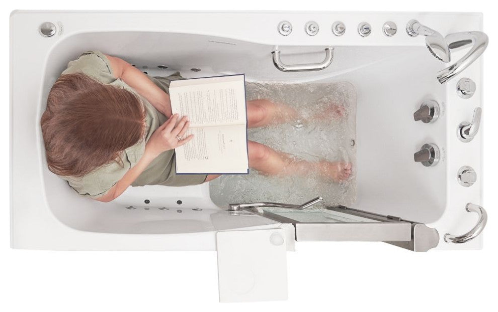 Ella Ultimate 30"x60" Acrylic Triple Massage Walk-In-Bathtub,Fast Fill Faucet