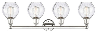 Waverly 4-Light 33" Bath Vanity Light, Polished Nickel Finish, Clear Shade