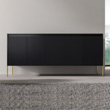 Flutie 72" Bathroom Vanity Kit, Charcoal With White Sink