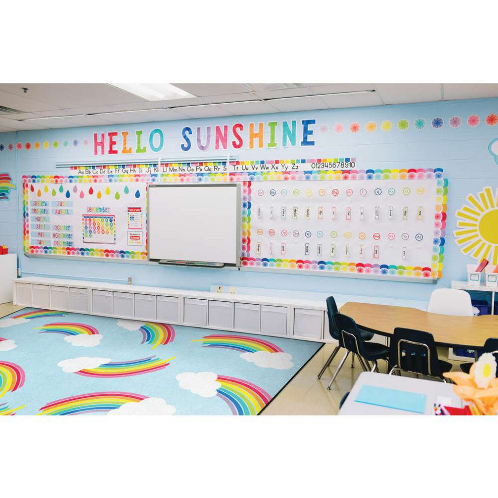 Flagship Carpets CA1992-44SG Schoolgirl Style Hello Sunshine Whimsical Rainbows