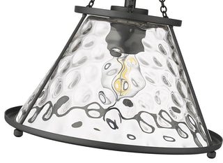1 Light 12.5" Matte Black Pendant