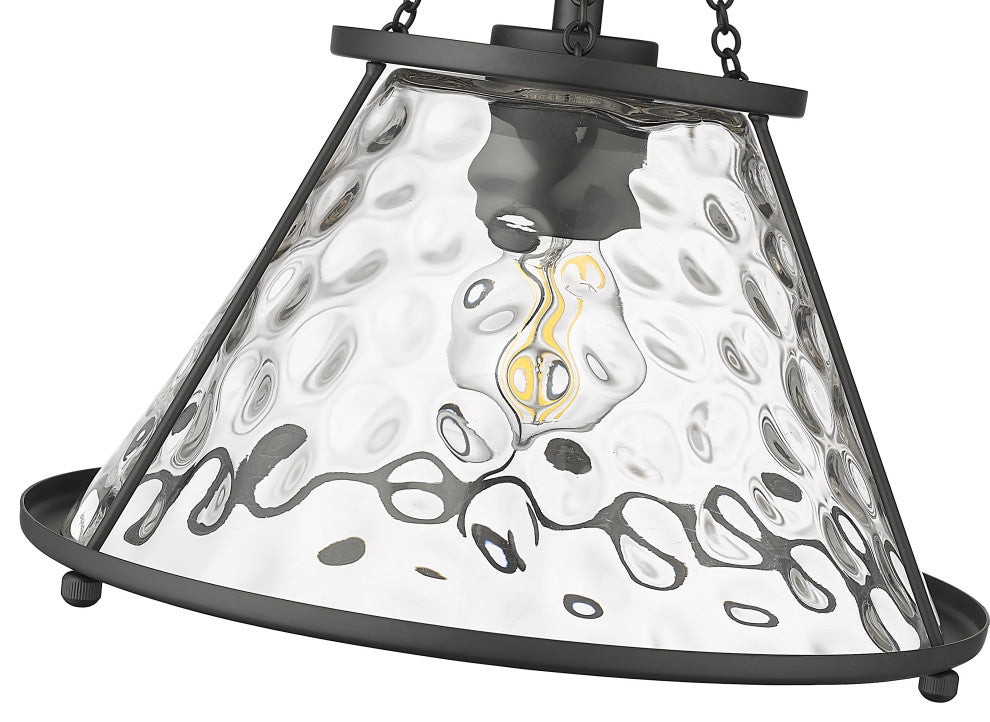 1 Light 12.5" Matte Black Pendant