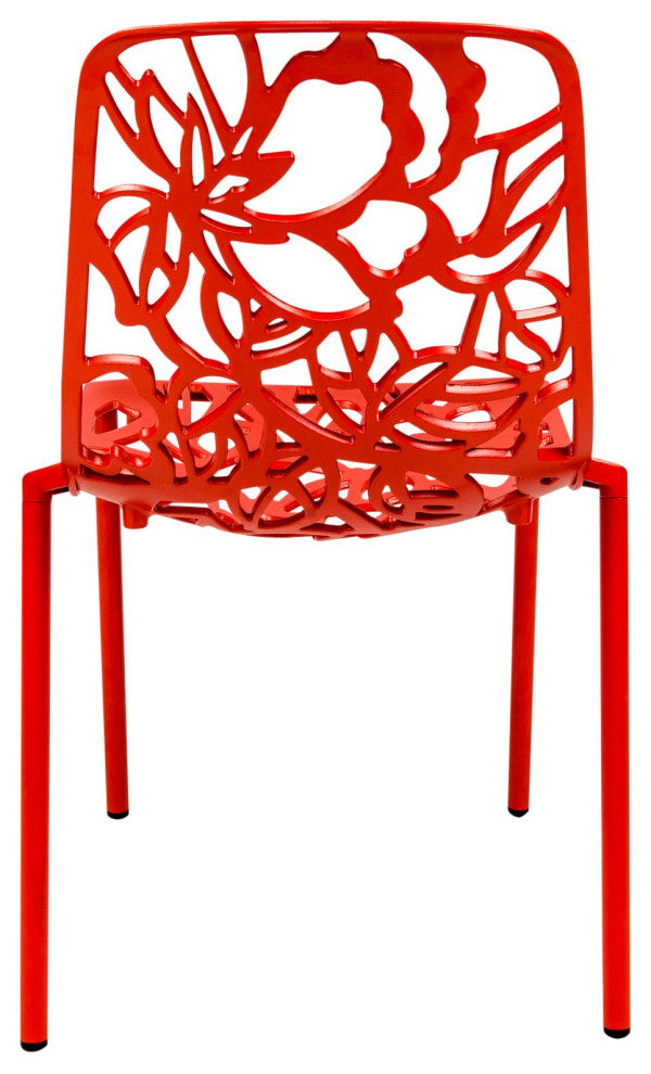 LeisureMod Modern Devon Aluminum Chair, Set of 4