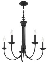 Livex Lighting Estate 5 Light Black Chandelier