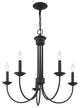 Livex Lighting Estate 5 Light Black Chandelier