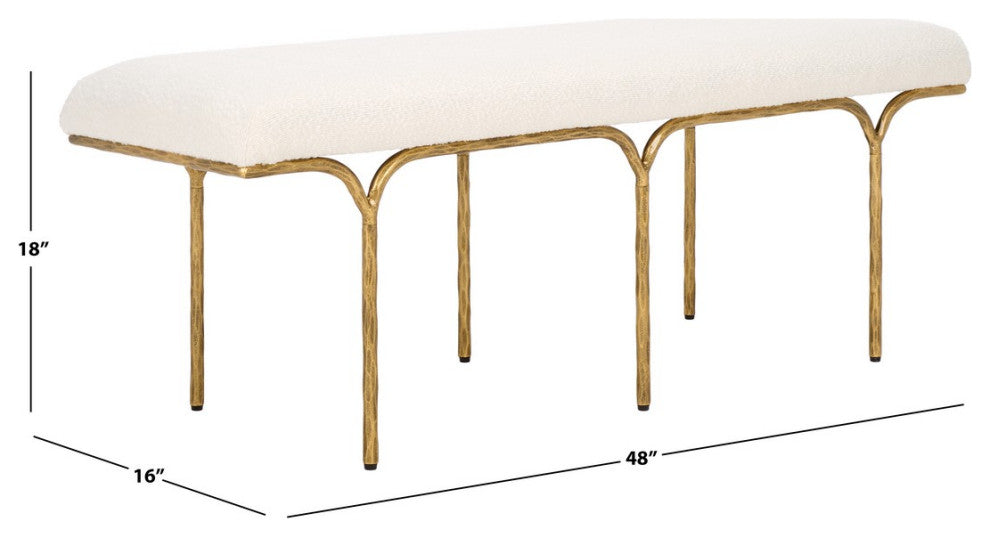 Safavieh Couture Marvin Boucle 48" Bench