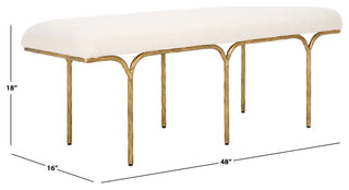 Safavieh Couture Marvin Boucle 48" Bench