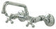 Polished Chrome Magellan Double Handle Wall Mount Kitchen Faucet KS213C