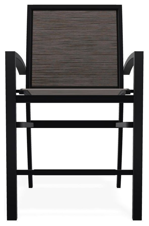 Kendall Sling Balcony Height Stackable Outdoor Stool, James/Black