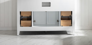 Burbank Transitional White 54" Single Vanity