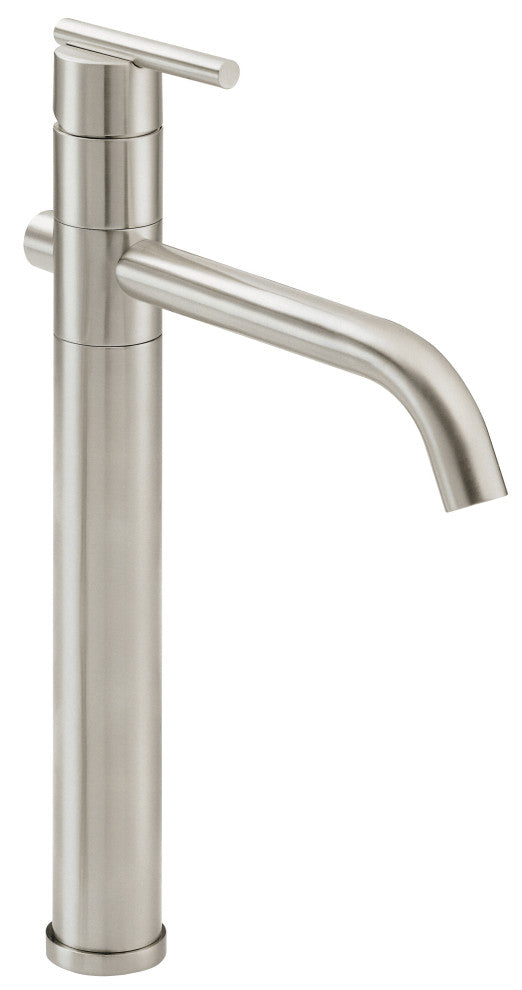 Parma Single Handle Vessel Filler w/ Metal Grid Strainer Chrome, Brushed Nickel