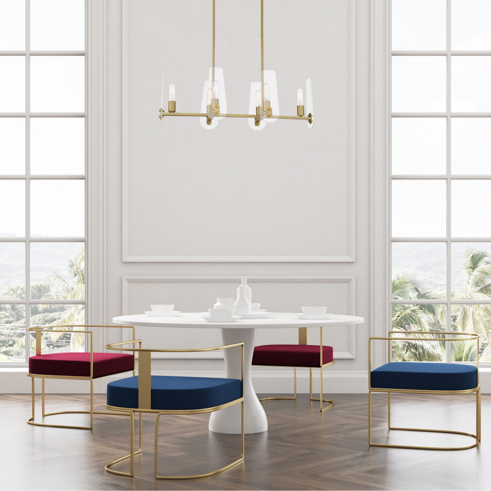 Designers Fountain D256M-IS Bergen Beach 6 Light 34"W Linear - Brushed Gold