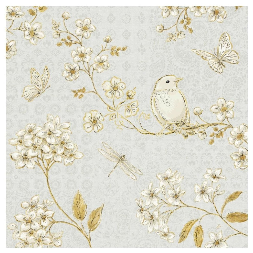 "Golden Garden III" Digital Paper Print by Daphne Brissonnet, 26"x26"
