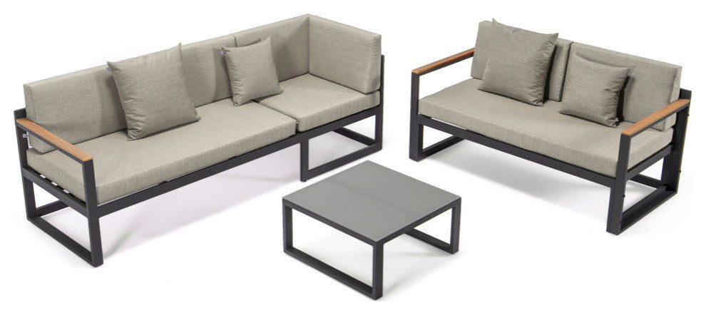 LeisureMod CSLW-80R Chelsea Sectional Adjustable Headrest&Coffee Table Cushions