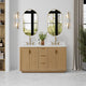 Vinnova Cadiz Bath Vanity, Composite Stone Top, Washed Ash Grey, 60", No Mirror