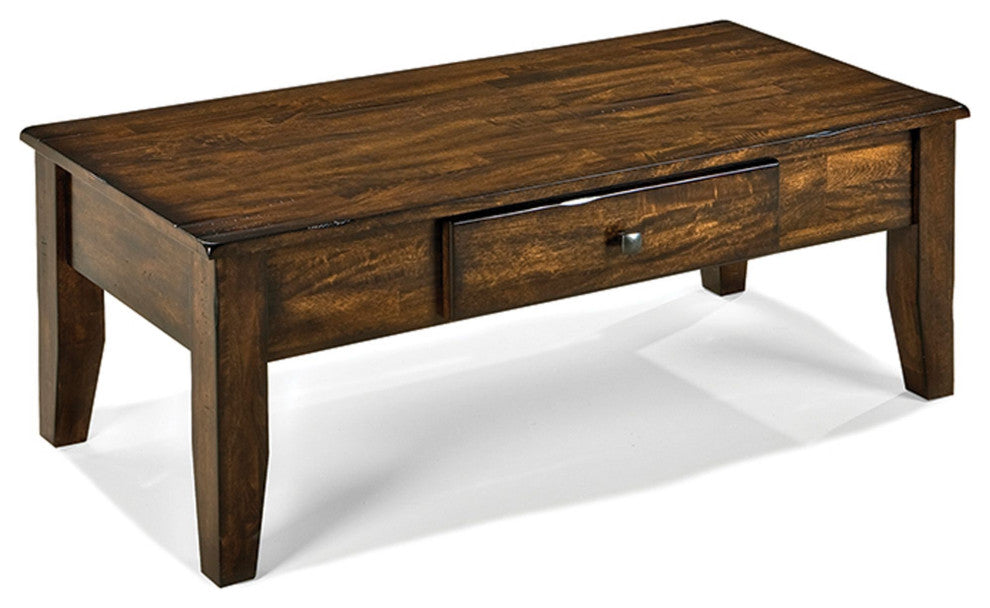 Kona 48" Wide Coffee Table With Drawer, Raisin