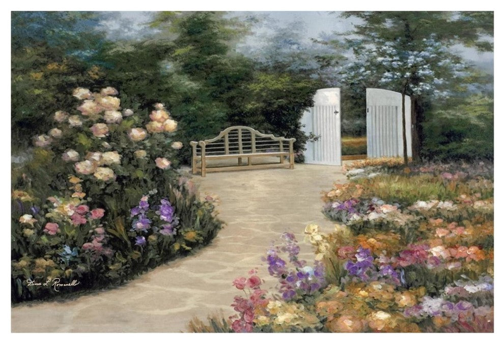 "Garden Enclave" Digital Paper Print by Diane Romanello, 32"x22"