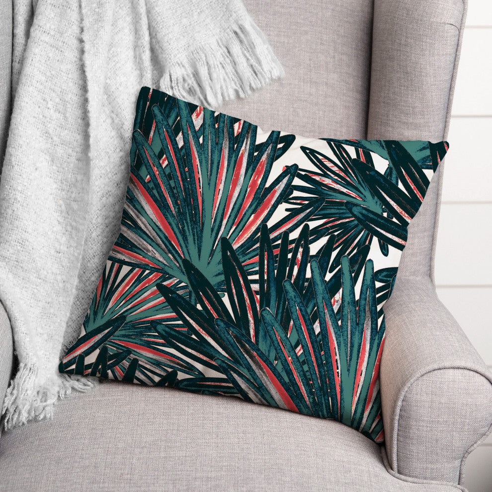 Tropical Leaves 18x18 Indoor / Outdoor Pillow