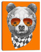 Funny Bear with Sunglasses, Animal Canvas Art Print, 28"x60"