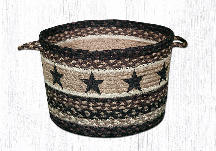 Ublack Stars Printed Utility Basket, 13"x9"