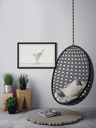 "Cocktail Line" Framed Painting Print, 12x8