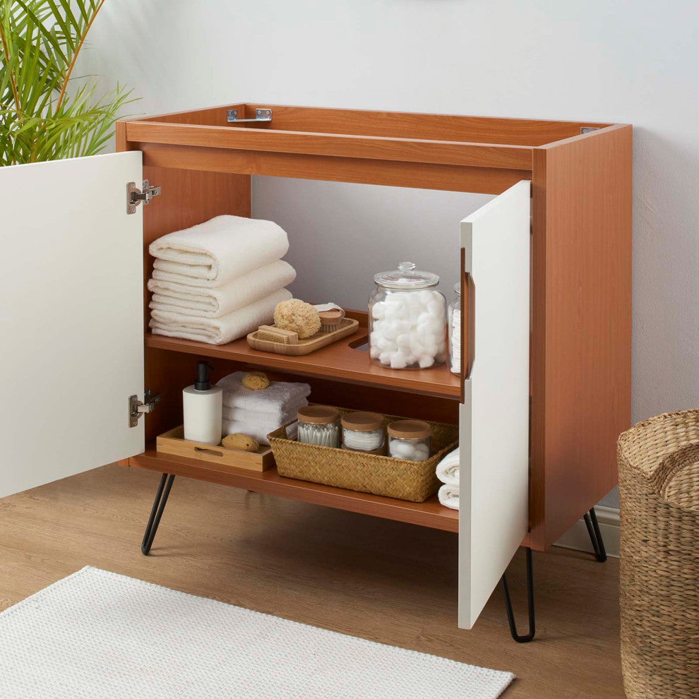 Energize 36" Bathroom Vanity Cabinet, Cherry White