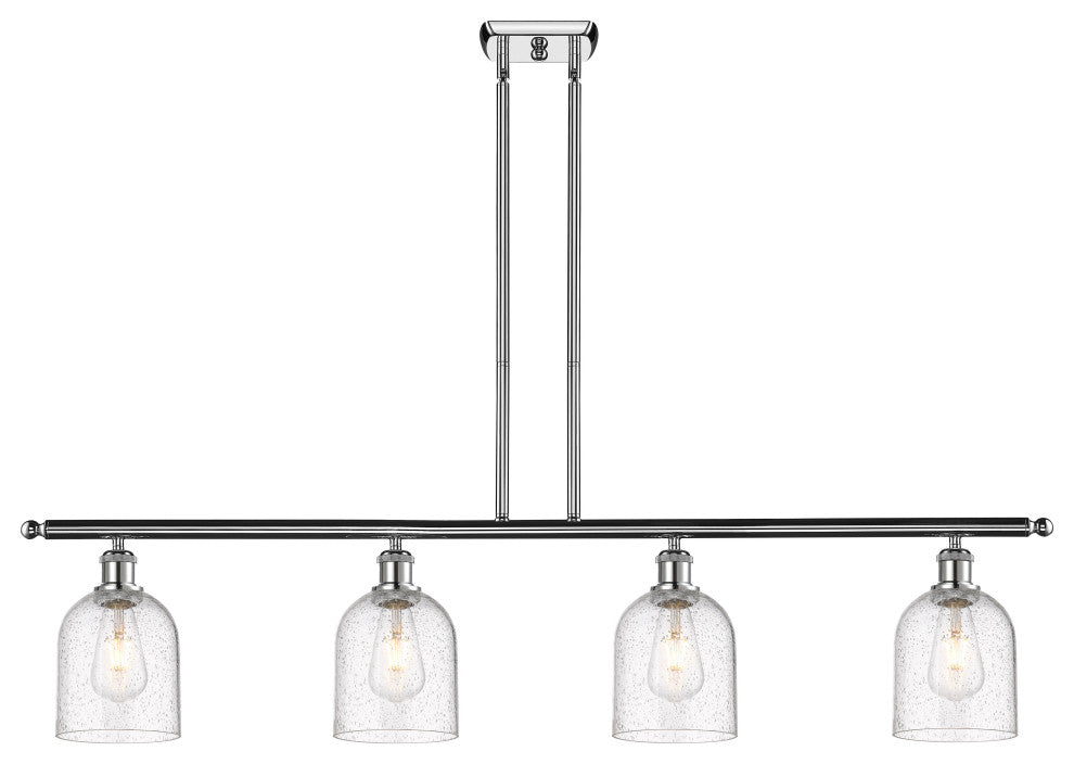 Ballston-Bella 4-Light 48" Stem Island Light, Polished Chrome, Seedy