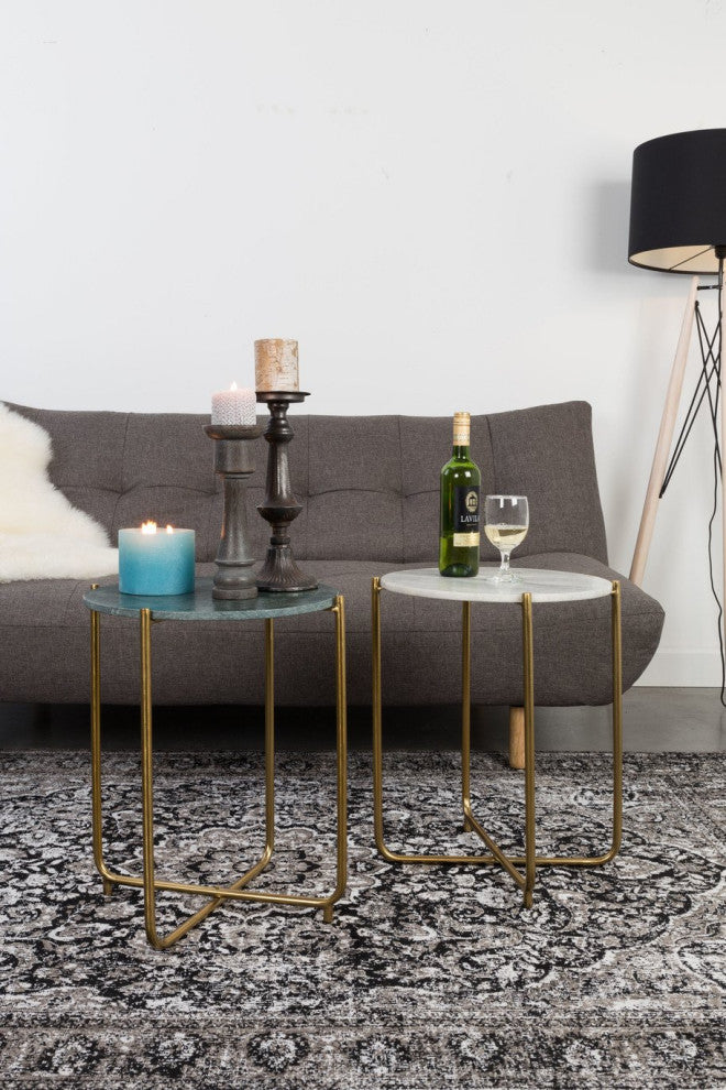 Green Marble Side Table | DF Timpa
