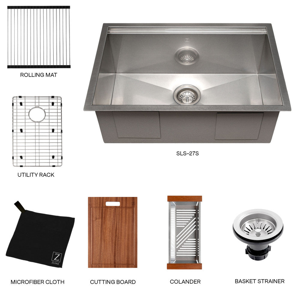 27" Garmisch Undermount Fingerprint Resistant Stainless Steel Kitchen Sink