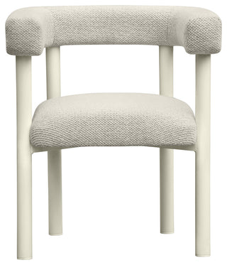 Jackie Cream Outdoor Textured Dining Chair