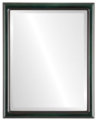 Pasadena Framed Rectangle Mirror, Hunter Green, 19"x25"